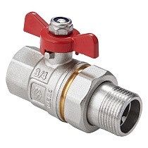 Краны латунные шаровые DN 15-40 PN 40 никелированные бабочка американка MVI BV.520 купить в Санкт-Петербурге | "Проконсим"