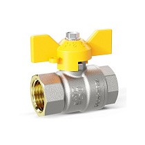 Краны латунные шаровые газовые DN 15-32 PN 25-40 никелированные бабочка муфта-муфта LD Pride GAS купить в Санкт-Петербурге | "Проконсим"