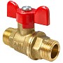 Кран латунный шаровой Valfex.219.LB1 11Б27фт1М DN 15 PN 40 штуцер-штуцер бабочка купить в Санкт-Петербурге | "Проконсим"