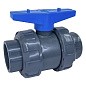 Кран шаровый клеевой НПВХ DN 25 PN 16 уплотнение EPDM/TPV черный Aquaviva AQVBVD25 купить в Санкт-Петербурге | "Проконсим"