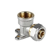 Угольники латунные для PEX труб DN 16-20 PN 10 обжимные никелированные с внутренней резьбой Valfex VF.354.N купить в Санкт-Петербурге | "Проконсим"