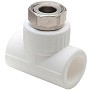 Тройник комбинированный ПП 20-3/4'' PN 25 с накидной гайкой белый РТП 14270 купить в Санкт-Петербурге | "Проконсим"