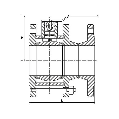 Краны стальные шаровые разборные 11с67п DN 50-150 PN 16 полнопроходные фланцевые под задвижку рычаг PR купить в Санкт-Петербурге | "Проконсим"