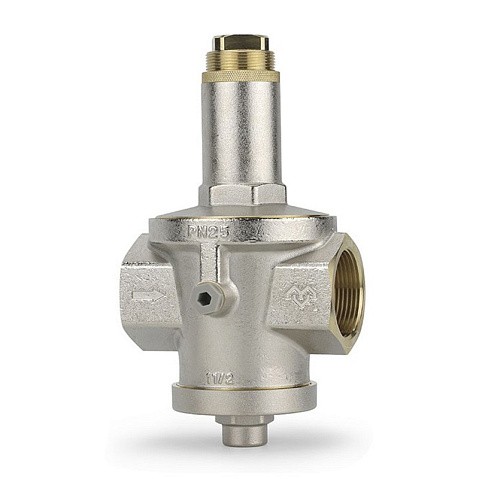Регулятор давления VARMEGA VM128 DN 40 PN25 мембранный под манометр 13,1kv G-1 1/2'' никелированный купить в Санкт-Петербурге | "Проконсим"