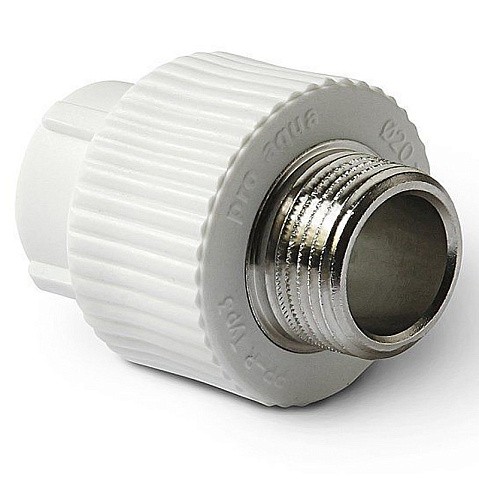 Муфта комбинированная ПП 32-3/4'' PN 25 с наружной резьбой белая Pro Aqua PA23016P купить в Санкт-Петербурге | "Проконсим"