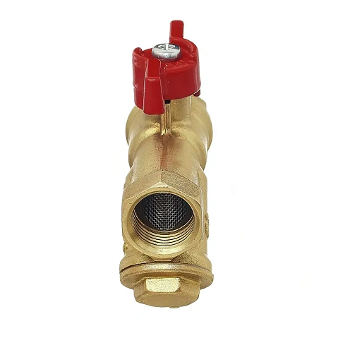 Краны латунные шаровые DN 15-20 PN 25 с фильтром бабочка муфта-муфта БАЗ КФ.А30.1 купить в Санкт-Петербурге | "Проконсим"
