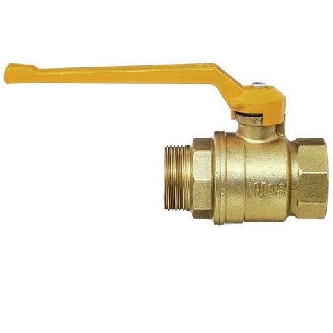 Кран латунный шаровой газовый 11Б27п DN40 PN40 рычаг муфта-штуцер БАЗ Standart купить в Санкт-Петербурге | "Проконсим"