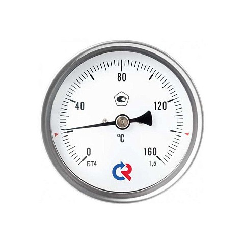 Термометр биметаллический 80мм, Тип - БТ-41.211, осевой 0-120гр. G1/2'' L 100мм. Класс точности 1,5. купить в Санкт-Петербурге | "Проконсим"