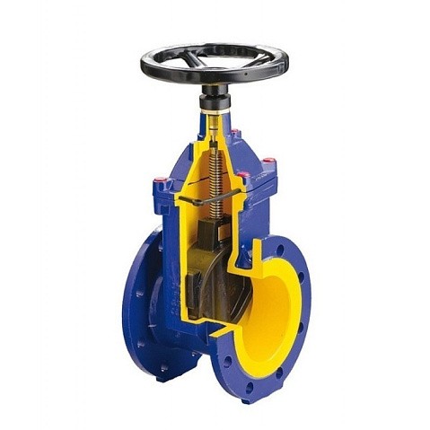 Задвижка чугунная DN 150 PN 16 с обрезиненным клином EPDM 70гр. Zetkama zGAT.111D150C57 купить в Санкт-Петербурге | "Проконсим" (920300110)