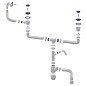 сифон для двойной мойки Unicorn В747V, 40х50 гибкий отвод, 1 1/2'' х40 с отводом для стиральной машины, прямоугольный перелив купить в Санкт-Петербурге | "Проконсим"
