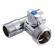 Кран латунный шаровой MVI BV.462 DN 15-20 PN 10 хромированный проходной штуцер бабочка купить в Санкт-Петербурге | "Проконсим"
