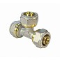 Тройник латунный для PEX труб 20-20-20 PN 10 обжимной никелированный Valfex VF.331.N  купить в Санкт-Петербурге | "Проконсим"