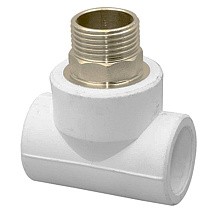 Тройники ПП DN 40-50 PN 25 комбинированные под ключ с наружной резьбой белые РТП купить в Санкт-Петербурге | "Проконсим"