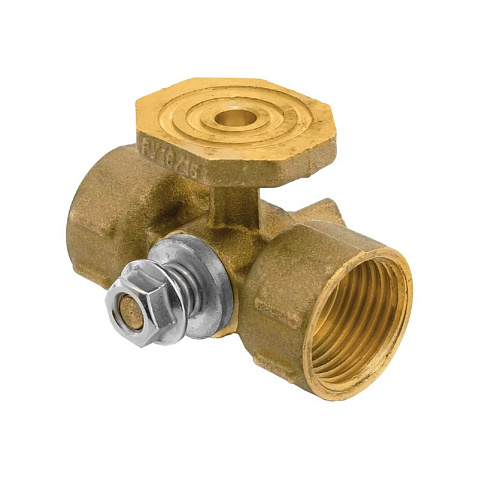 Кран латунный шаровой 11Б18бк(ф)2 DN 15 PN 16 под манометр G1/2''хG1/2'' с контрольным фланцем муфта-муфта без рычага Пензапромарматура купить в Санкт-Петербурге | "Проконсим"