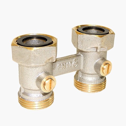Узел нижнего подключения Vekotrim DN 15 PN 10 прямой двухтрубный 20-3/4'' c накидной гайкой, муфта купить в Санкт-Петербурге | "Проконсим"
