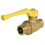 Кран латунный шаровой газовый 11Б27п DN15 PN40 рычаг штуцер-штуцер БАЗ Standart купить в Санкт-Петербурге | "Проконсим"
