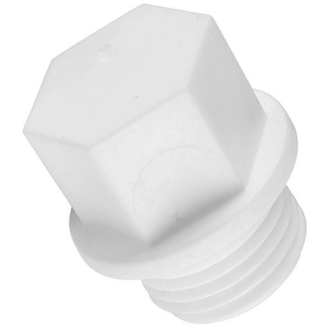 Заглушка резьбовая ПП 15-1/2'' PN 25 с наружной резьбой белая РТП 10555 купить в Санкт-Петербурге | "Проконсим"
