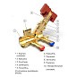 Клапан балансировочный STAD.BY-1-20, DN 20 PN 16 наклонный, латунный Kv 6,00 м3/ч с измерительными ниппелями, дренажный купить в Санкт-Петербурге | "Проконсим"