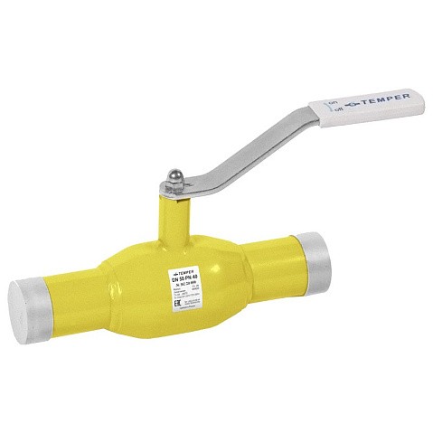 Кран стальной шаровый DN 40 PN 40 260мм полнопроходной приварной газовый Temper купить в Санкт-Петербурге | "Проконсим"
