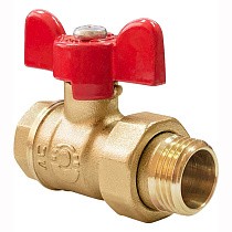 Краны латунные шаровые 11Б27фт1М DN 15-20 PN 25 бабочка американка Valfex Optima.227.LOB1 купить в Санкт-Петербурге | "Проконсим"