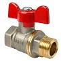Кран латунный шаровой Valfex.218.NB1 11Б27фт1М DN 15 PN 40 никелированный муфта-штуцер бабочка купить в Санкт-Петербурге | "Проконсим"