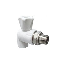 Краны шаровые ПП DN 20-25 PN 25 для радиатора угловые белые Valfex купить в Санкт-Петербурге | "Проконсим"