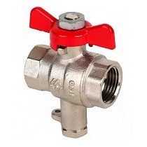 Краны латунные шаровые MVI BV.649 DN 15 PN 25 никелированные под термодатчик муфта-муфта бабочка купить в Санкт-Петербурге | "Проконсим"