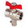 Краны латунные шаровые MVI BV.649 DN 15 PN 25 никелированные под термодатчик муфта-муфта бабочка купить в Санкт-Петербурге | "Проконсим"