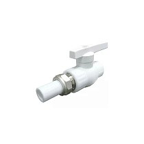 Краны шаровые ПП DN 20-32 PN 25 с односторонним разъемным соединением белые Valfex купить в Санкт-Петербурге | "Проконсим"