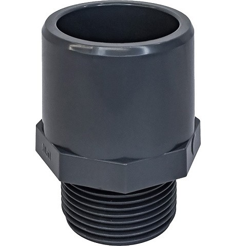 Адаптер двойной НПВХ DN 50х63-1/2" PN 16 клеевой с наружной резьбой черный Aquaviva THR05063E купить в Санкт-Петербурге | "Проконсим"