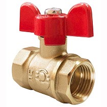 Краны латунные шаровые 11Б27фт1М DN 15-20 PN 25 бабочка муфта-муфта Valfex.217.LOB1 Optima купить в Санкт-Петербурге | "Проконсим"