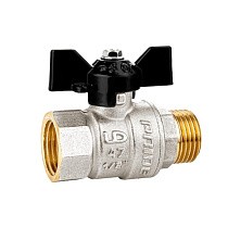 Краны латунные шаровые DN 15-32 PN 25-40 никелированные бабочка муфта-штуцер LD Pride 47.302 купить в Санкт-Петербурге | "Проконсим"
