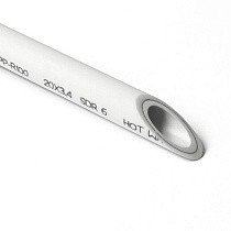 Трубы ПП SDR 6 DN 20-110 PN 20 армированные алюминием внутри белые Pro Aqua купить в Санкт-Петербурге | "Проконсим"