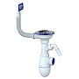 Сифон для мойки Unicorn B430VP, без отвода, 3 1/2'' х40 с отводом для стиральной машины, прямоугольный перелив