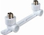 Угольник установочный двойной ПП 25-1/2'' PN 25 с наружной резьбой белый РТП 10704