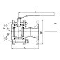 Кран стальной шаровой разборный BREEZE 11с41п, DN 50 PN 16, 180мм, полнопроходной, фланцевый с ручкой купить в Санкт-Петербурге | "Проконсим"
