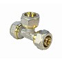 Тройники латунные для PEX труб DN 16-20 PN 10 переходные обжимные никелированные VF.331.N купить в Санкт-Петербурге | "Проконсим"