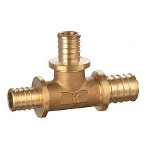 Тройники латунные для PEX-PEX труб DN 16-32 PN 16 переходные под надвижную гильзу PLP купить в Санкт-Петербурге | "Проконсим"