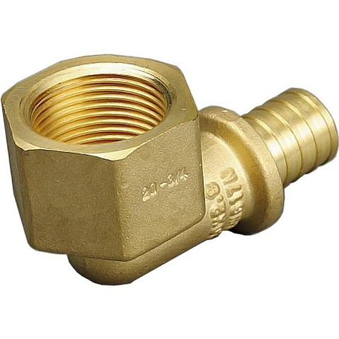 Угольник латунный для PEX труб 20-1/2'' PN 10 под надвижную гильзу с внутренней резьбой ONE PLUS купить в Санкт-Петербурге | "Проконсим"