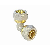 Угольники латунные для PEX труб DN 16-20 PN 10 обжимные никелированные Valfex VF.351.N купить в Санкт-Петербурге | "Проконсим"