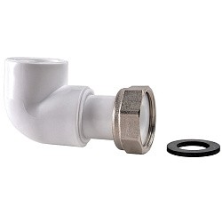  Угольник ПП с накидной гайкой 20-1/2'' PN 25 белый РВК 32269 (930659316) со склада Проконсим в Санкт-Петербурге