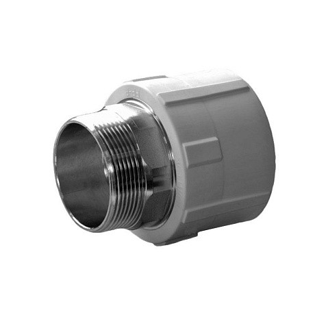 Муфта комбинированная ПП 40-1 1/4'' PN 25 под ключ с наружной резьбой серая купить в Санкт-Петербурге | "Проконсим"
