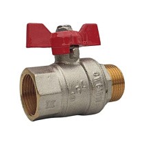 Краны латунные шаровые DN 20-25 PN 40 комбинированные бабочка муфта-штуцер SGL купить в Санкт-Петербурге | "Проконсим"