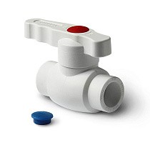 Краны шаровые ПП DN 20-40 PN 25 стандартный проход белые Pro Aqua купить в Санкт-Петербурге | "Проконсим"