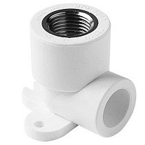 Угольник установочный ПП 20-1/2'' PN 25 с внутренней резьбой белый Pro Aqua PA28008P купить в Санкт-Петербурге | "Проконсим"