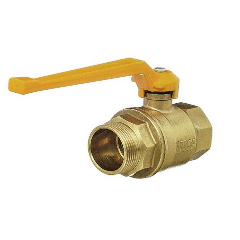 Кран латунный шаровой газовый 11Б27п DN40 PN40 рычаг муфта-штуцер БАЗ Standart купить в Санкт-Петербурге | "Проконсим"