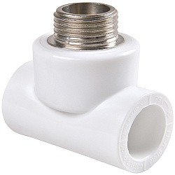  Тройник ПП 40-1/2'' PN 25 белый РВК 20812 (930659262) со склада Проконсим в Санкт-Петербурге