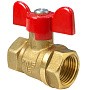 Кран латунный шаровой Valfex.217.LB1 11Б27фт1М DN 15 PN 40 муфта-муфта бабочка купить в Санкт-Петербурге | "Проконсим"