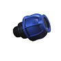 Муфта компрессионная соединительная ПНД DN 40 PN 16 наружная резьба х1'' обжимной для ПЭ труб 20-40гр. Кудиновский трубный завод