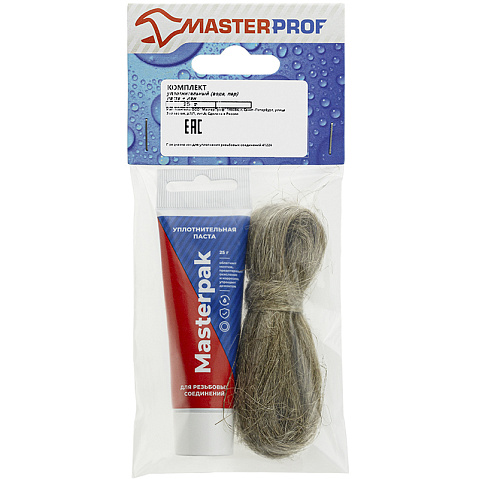 Набор уплотнительный паста +лён для воды, пара Masterpak купить в Санкт-Петербурге | "Проконсим"